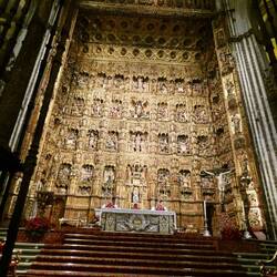 Main altarpiece, described as a golden bible for the non-literate majority