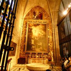 Main painting of St Anthony is by famous Sevillian artist Bartolomé Esteban Murillo