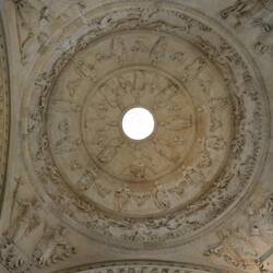 Sacristy domed ceiling, depicting hell and heaven