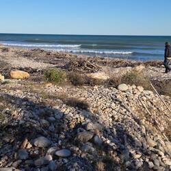 Reste der Überschwemmung vom letzten Jahr