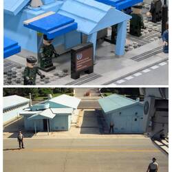 Panmunjom at the DMZ. Now and then. I was there in 1995 but they won't let you near there now.