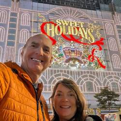 Outside of a Lotte department store