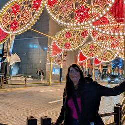 Outside of a Lotte department store