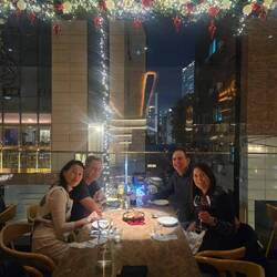 Dinner with friends Tom and Hye- Jin