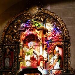 Light from the stained glass