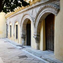 Umayyad arches and pillars, ground level 2m higher now