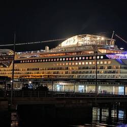 Unser Schiff am Abend