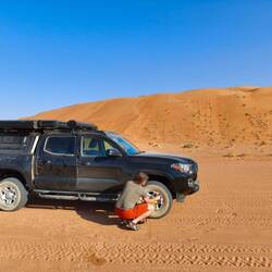 Lucht eruit met de compressor