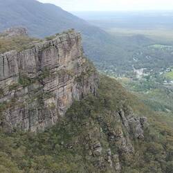Uitzicht ophet dal met Halls Gap, waar we op de camping zijn
