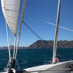 18kn und ordentlich Welle von der Seite..