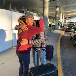 Nach 2.5 Tagen Abschied vom Bruder am Flughafen Charleston, SC