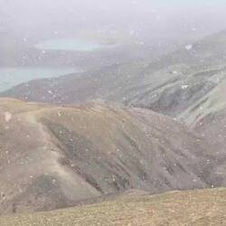 Its snowing lightly - we are just below 5000m with one more climb to go