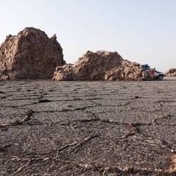 Auch der Felsen besteht komplett aus Salz