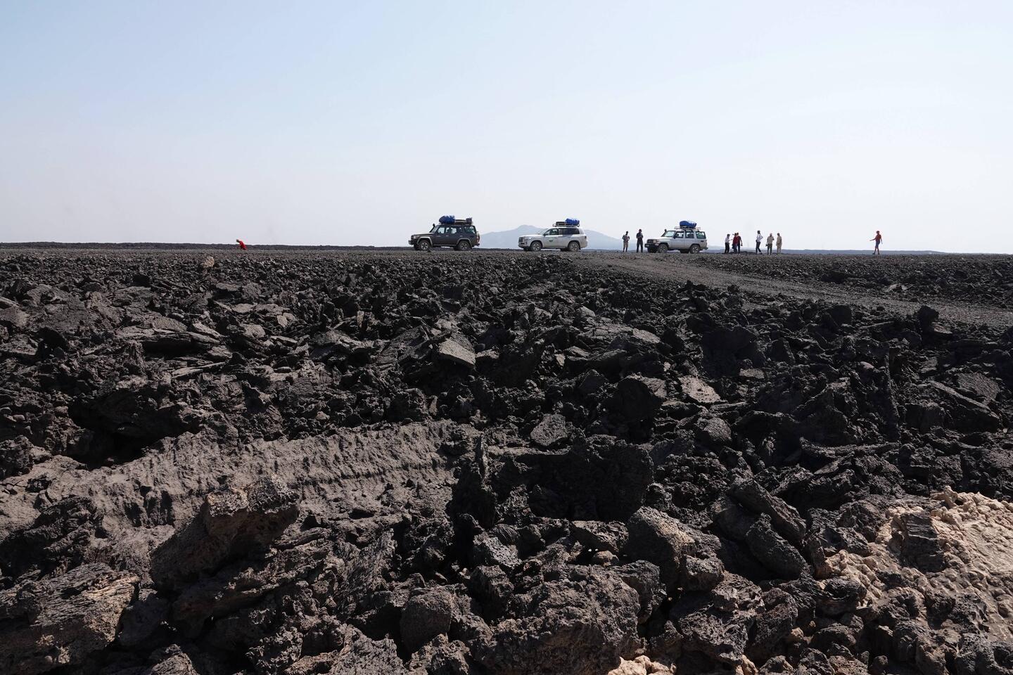 Fahrt durch die Lava Felder