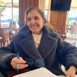 We met this lady in a used bookstore and she insisted in helping us planning our trip ....