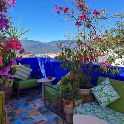 View over the western mountains