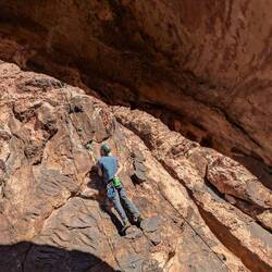 E took this pic of Nate from inside a rock cove.