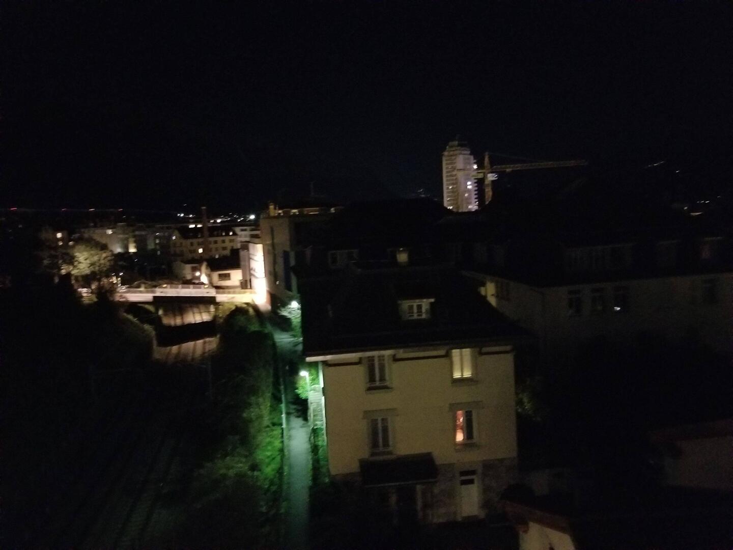 Night in Montreux, outside our window.
