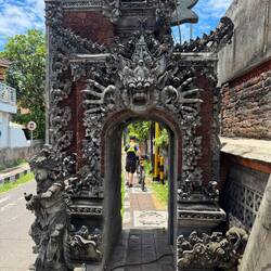 Ornate door way made for tiny people