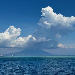 Distant Java and its volcanic cones