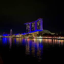 Lichtershow am Marina Bay Sands