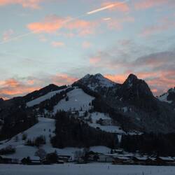 The mountains are closing for the evening. The last half hour into Interlaken was blanketed in night