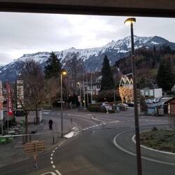 View from the veranda we could not see coming in at night.