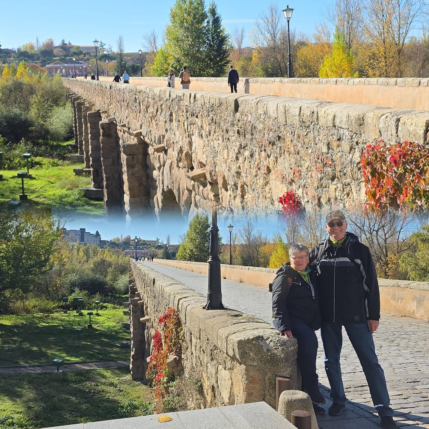 Römische Brücke (Puente Romano) von Salamanca über den Fluss Tormes