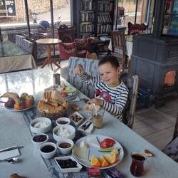 Un dernier magnifique petit déj avant de reprendre le vélo