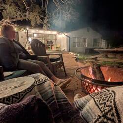 Nights by the fire with Katie and Kyle.