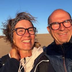 Wir genießen es - trotz kräftigem Wind!