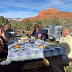 Grateful to share this day with all of them. And that view.