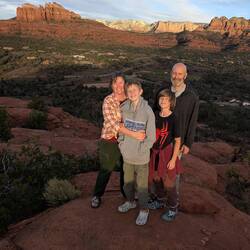 The view from Cow Pie Hill at golden hour.