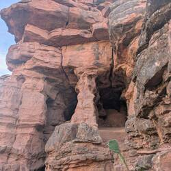 The view of the cave from below.