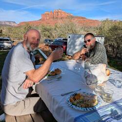 Not a bad setting for Thanksgiving lunch.
