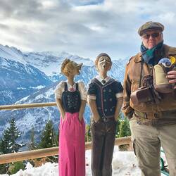 Tim and little penguin dude with the yodelers