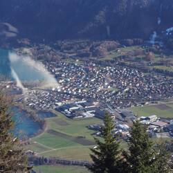 Interlaken from 4331 feet up.