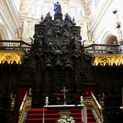 Choir, the carving depicts the resurrection of Jesus