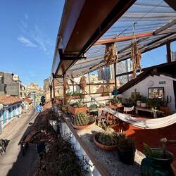 Unsere Hostal Terrasse