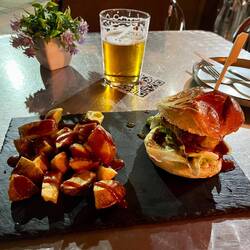 Hamburguesa barbacoa (BBQ burger)