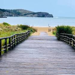 Caminando hacia la playa