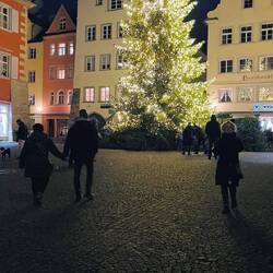 Las dimensiones del árbol de navidad frente Al Rathaus