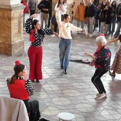 Some of those watching got up and joined in. I stayed at a safe distance!