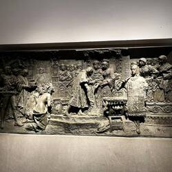 Columbus returning from his trip and reporting back to the Spanish king and queen, by Susillo