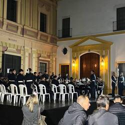 Brass band concert just outside the museo