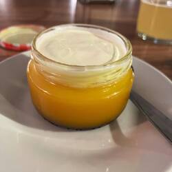 This was described as a typical Seville sweet made from egg yolk. Very rich and sweet!