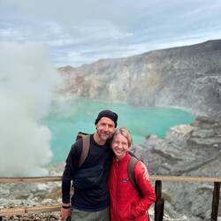 What a pair of numpties. Posing, whilst those around us toiled.