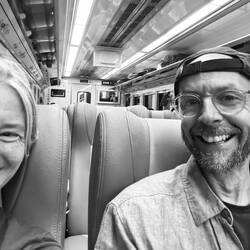 Our swanky seats on the 7hr train journey to Malang.