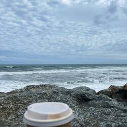 Ein Kaffee-Stopp in Bruce Bay