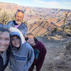 Family selfie where the sun didn't blind us!